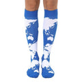 Living Royal Compression Socks - Graduated Compression 15-20mmHg, Padded Cushion Bottom Fun Socks, Moisture-Wicking - color: Map