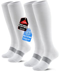 Compression Socks Women & Men for Nurse Travel Flying Running Cycling - color: White, size: Large-X-Large