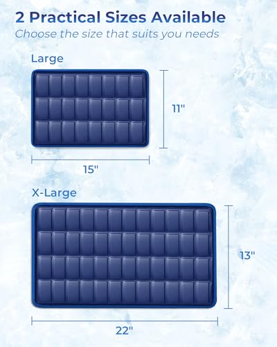 KingPavonini Soft Large Ice Packs for Injuries Reusable, 2 Packs, 11"x15" - style: Large (Pack of 2)
