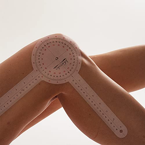 12 Inch Goniometer for Orthopaedic Use, 360 Degree Large Size Plastic Goniometer，Physical Therapy Angle Protractor Ruler for Knee Joints, Elbow, Shoulder or Hip, 3 Pieces (3)