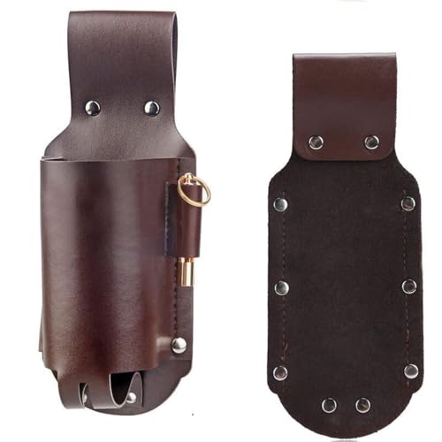 Drink Belt Holder Faux Leather Beer Holster Hands-Free Water Bottle Waist Bag Can Cooler Belt Pouch Cowboy Beverage Holder for Barbecue Camping Beach Hiking Fishing Gardening