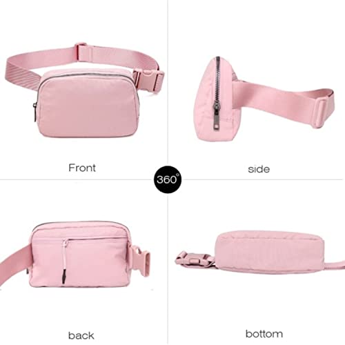 Tapp Collections Unisex Mini Crossbody Belt Bag with Adjustable Strap Small Waist Pouch for Workout Running Traveling Hiking - Pink - color: Pink