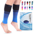 Doc Miller Calf Compression Sleeve 20-30 mmHg for Men & Women, 1 Pair - color: Black.Blue.Blue, size: Small