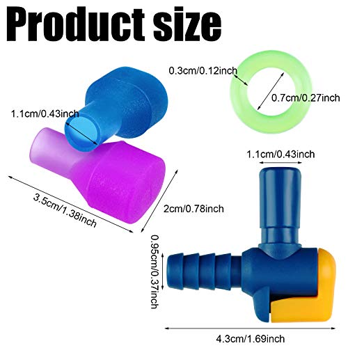 Skylety 8 Pcs Bite Valve Replacement Silicone Mouthpieces, Colorful