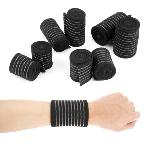 8Pcs Ice Pack Straps, 4 Sizes Elastic Hot Cold Therapy Strap