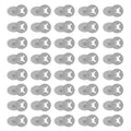 PATIKIL Running Bib Race Clips, 40 Pcs Race Fastener Race Number Buckle Fixing System Marathon Number Buckles Fasteners Holders for Runners Field, Grey - color: Grey
