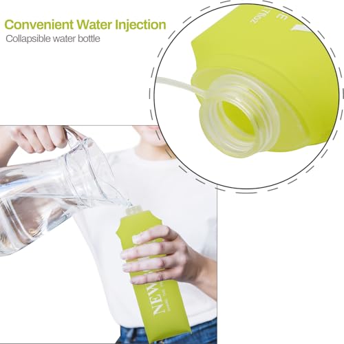 Soft Flask Running Bottles Collapsible Water Bottle Foldable for Traveling Running Vest Collapse Hydration TPU 250ml 500ml for Runner (500ml/-1pcs) - color: 500ml-1pcs