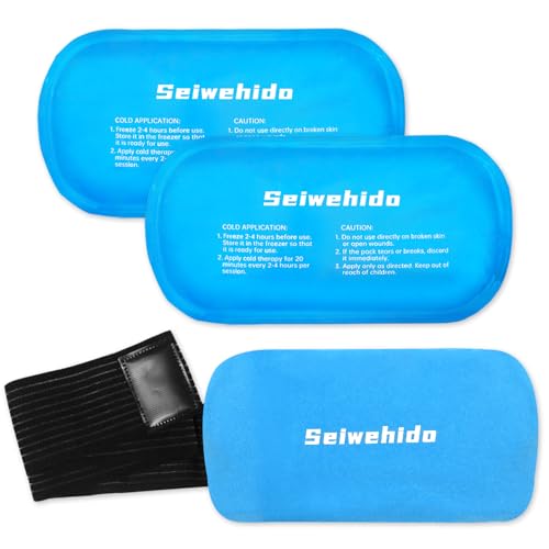 Ice Packs for Injuries Reusable Gel 2 Hot Cold Compress Therapy Pack - color: Blue, size: Large 12 x 6 Inch