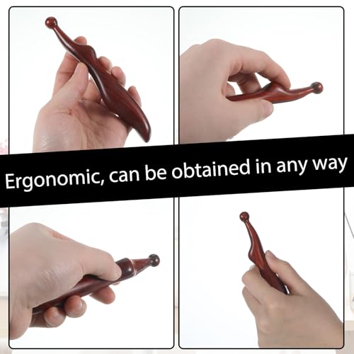 Acupoint Massage Pen Wood, Foot Acupoint Massager Tool with Ergonomic Handle, Traditional Wooden Acupressure Stick Tool for Body Hand and Foot