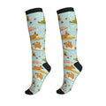 Compression Socks, Unisex 15-20 mmHg Knee High Support Socks - color: Cute Capybara