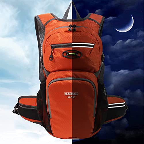 Hiking Daypack 15L Lightweight Waterproof Backpack - color: Orange