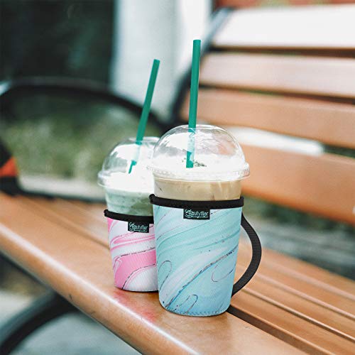 Reusable Insulated Neoprene Iced Coffee Sleeve, Hot & Cold Drink Cooler Cover for 16-32oz Cups, Compatible with Starbucks/Dunkin/McDonalds, Durable Beverage Holder for Cold Soda, Multi-Pattern Options - color: Pattern4
