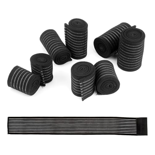 8Pcs Ice Pack Straps, 4 Sizes Elastic Hot Cold Therapy Strap