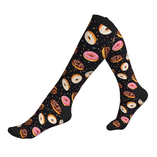 Compression Socks Circulation 15-20 Mmhg Knee High - color: Donut Black