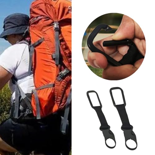 4 Pcs Water Bottle Buckle Clip – Nylon Webbing Hanging Holder for Outdoor Camping & Hiking, Secure Bottle Attachment for Backpacks, Bags, Belts, Easy Clip-On Design
