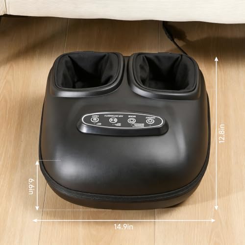 LINGTENG Foot Massager, Heated Foot Massager (Agate Black) - color: Agate Black