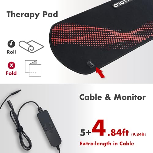 ALLOLO Red Light Therapy for Body, 3 in 1 LEDs Red Light Therapy Belt - size: 27.6"*13.9"
