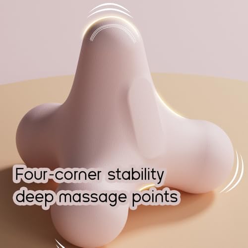 Portable Massage Ball with 4 Nodes, Ergonomic Design for Muscle Relief, Available in Pink, Green, Purple (Green) - color: Green
