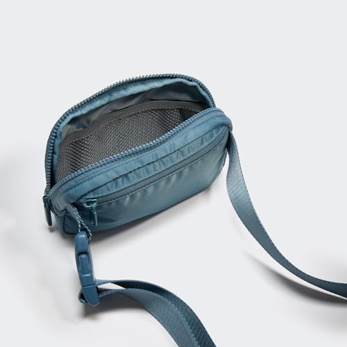 Pander Nylon Fanny Pack for Women, Two-Way Zipper Crossbody Bag - color: Indigo Blue
