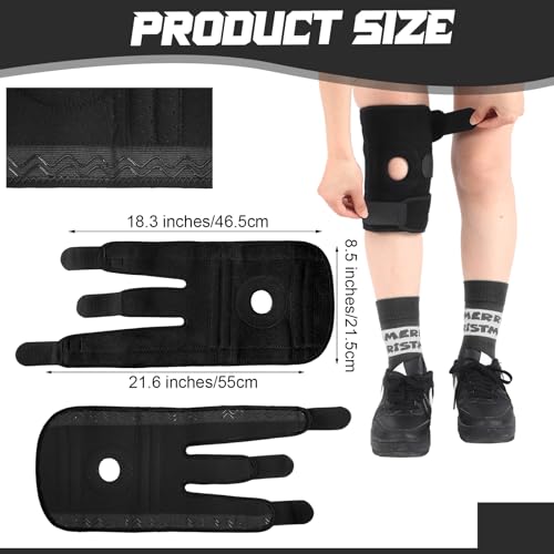 Foilswirl 1 Pcs Kids Knee Brace with Side Stabilizers,Black - color: Black