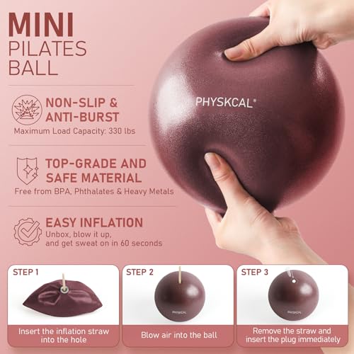 PhysKcal Pilates Kit, 15-Inch Pilates Ring with 1x Pilates Ball & 5X Bands - color: Plum