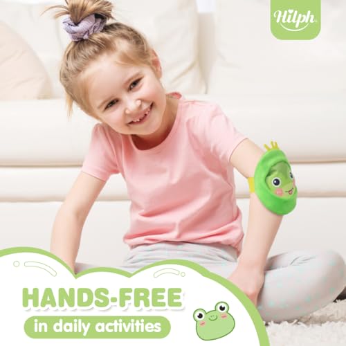 Hilph Kids Ice Packs, 3 Cute Frog Ice Packs with Cover & Handheld Straps - style: D-3 Sleeve Frogs