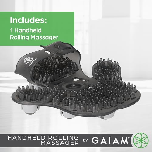Gaiam Restore Hand-Held Rolling Massager, Palm Glove