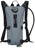 Tactical Water Hydration Pack Military 3L Water Bladder Carrier Backpack Leakproof for Running Jogging Cycling Hiking - color: Gray