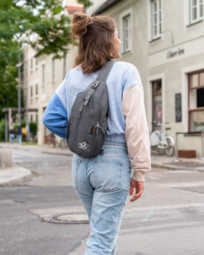 WATERFLY Crossbody Sling Backpack Sling Bag Travel Hiking Chest Bags Daypack (Teal blue) - color: B-teal Blue