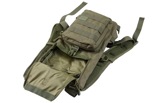 Lancer Tactical Lightweight Nylon Hydration Backpack - Ideal for EDM Music Festivals, Hiking, Running, Cycling, Airsoft, Hunting, and Climbing - color: OD Green