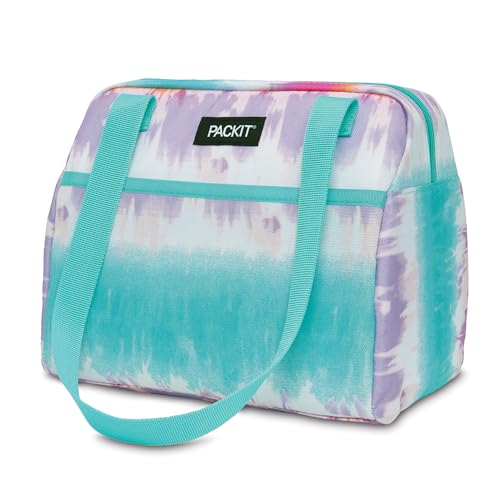 PackIt Freezable Hampton Lunch Bag, Tie Dye Sorbet - color: Tie Dye Sorbet