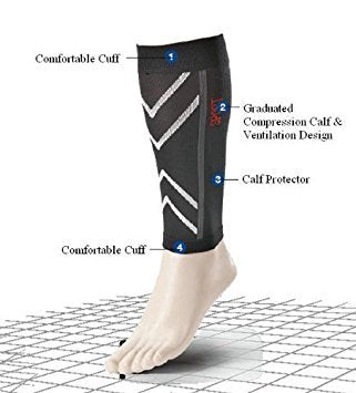 BriteLeafs Compression Calf/Shin Splint Support Sleeves 20-30mmHg 1 pair - size: Small