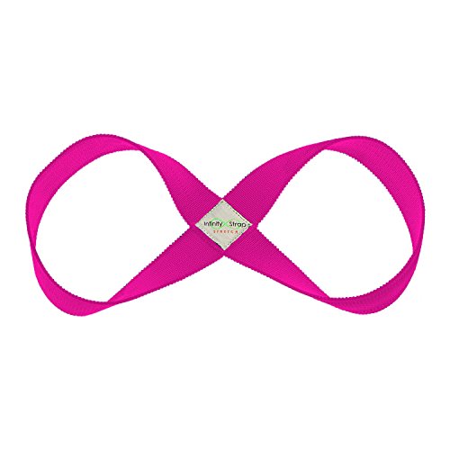 Infinity Yoga Strap for Stretching - Stretch - color: Dragonfruit, size: Medium 16"-19"