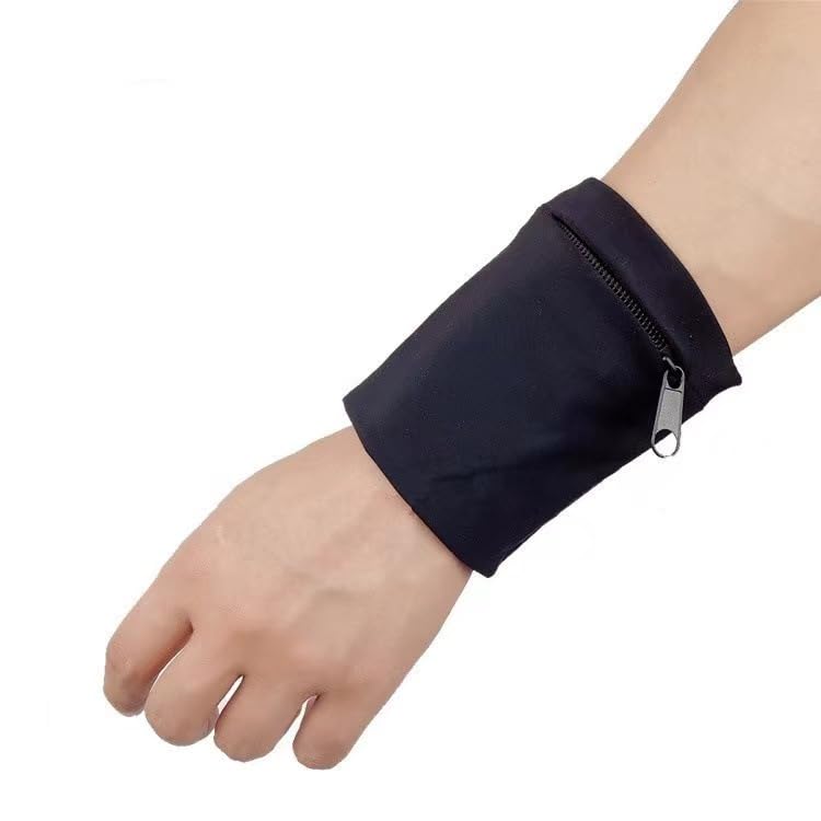 Sports Arm Sleeve Bag with Wrist Strap - Outdoor Running Cycling Fitness Phone Wallet Holder, Secure Sweatproof Storage