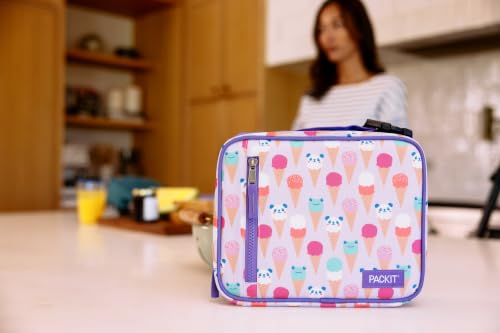 PackIt Freezable Classic Lunch Box, Ice Cream Critters - color: Ice Cream Critters
