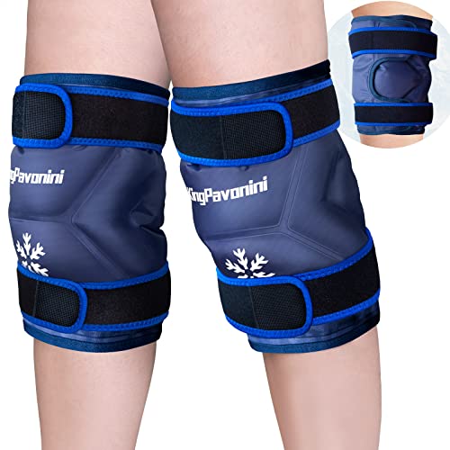 KingPavonini XXL Knee Ice Pack Wrap Around Entire Knee, 2 Packs, Blue - style: Blue