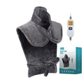 26" x 35" Flannel Neck&Shoulder&Back Heating Pad with 12 Temperature Settings&Countdown Timer, Pain Relief for Back/Neck/Shoulders/Menstrual Pain(Dark Grey) - color: 03-dark Grey