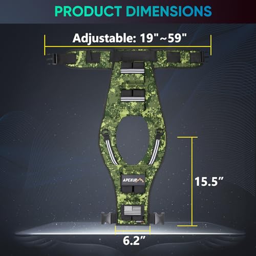 APEXUP Weighted Vest Men, Adjustable Weight Vest for Running - color: Green Digi Camo, size: With Weights-20lbs