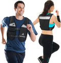Jogging Vest for Men Women, Lightweight and Small Breathable Hydration Workout Vest with Multiple Pockets for Phones and Water Bottles （Reflective）