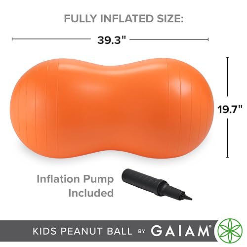 Gaiam Kids Peanut Ball Chair, Flexible Seating for Classroom - color: Orange