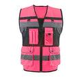 Safety Vest High Visibility Reflective Construction Vest for Men - color: Pink, size: 3X-Large