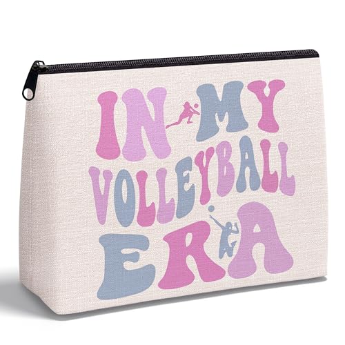 Volleyball Zipper Makeup Bag Gifts for Women - color: Volleyball