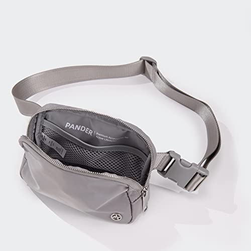 Pander Crossbody Belt Bag for Women and Men, Travel and Everyday Use - color: Light Grey