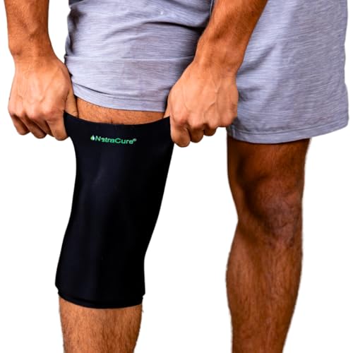 NatraCure Cold Therapy Compression Sleeve for Injuries & Pain Relief - Reusable Ice Sleeve for Arm, Forearm, Elbow, Knees - Ice Sleeve Pack Wrap for Leg, Shin, Calf, Ankle, Foot - L - size: Large (Pack of 1)
