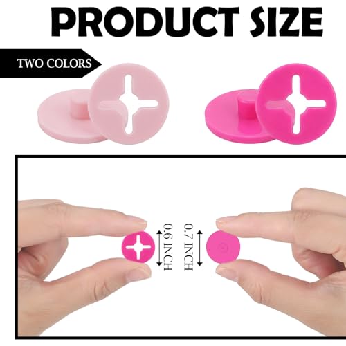 Wavwavw 12 Race Bib Clips Running Number Holder - color: Pink and Rose Red