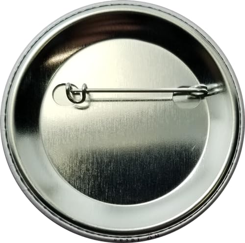 High Visibility Reflective Buttons, Silver, 2.25", Pack of 10 Pins