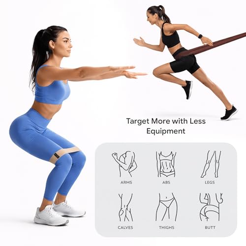 Neutral Resistance Bands Set – Heavy-Duty Exercise Bands for Glutes, Full-Body Strength Training, Home Workouts & Stretching
