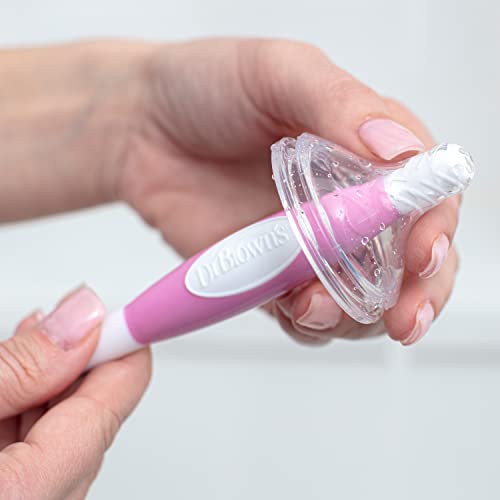 Dr. Brown's Soft Touch No Scratch Baby Bottle Cleaning Brush Nipple Cleaner with Stand and Storage Clip,BPA Free,Pink,(Pack of 12) - style: 12 Pack