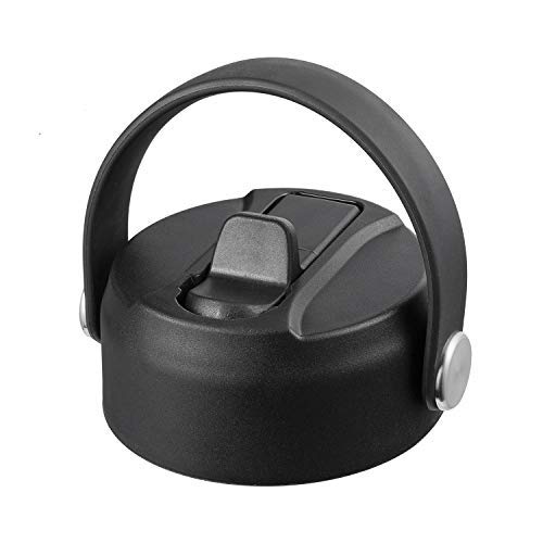 Straw Lid for Hydro Flask Wide Mouth Water Bottle, Dark - color: Dark