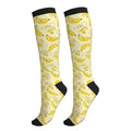 Compression Socks Women and Men 15-20mmHg-Circulation Support Socks for Athletic Running Cycling - color: Banana
